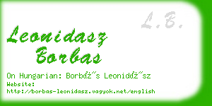 leonidasz borbas business card